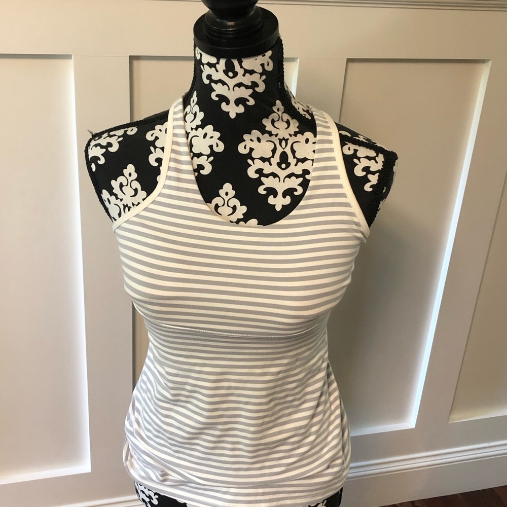 Striped Lululemon Crossback tank